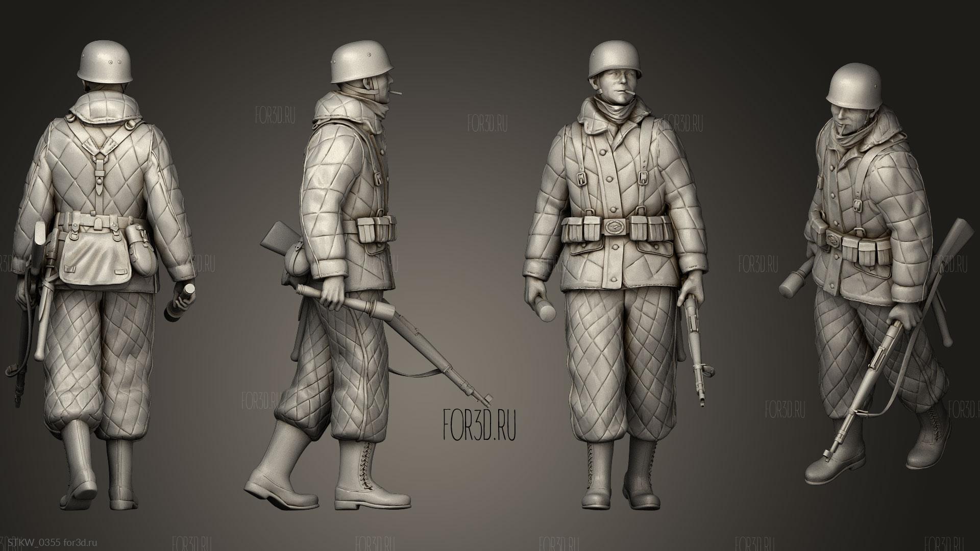 German paratroopers | 3d stl model for CNC